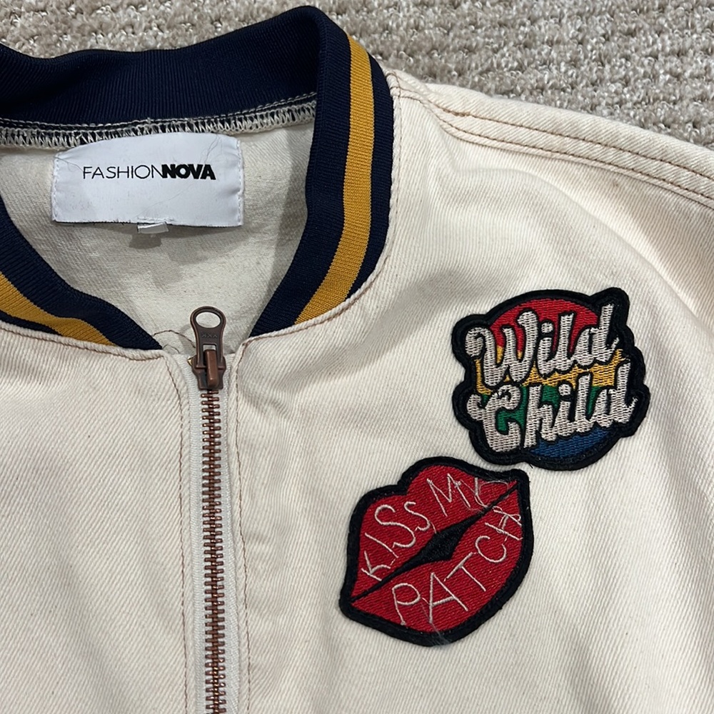 Patchwork Bomber Jacket - image 2